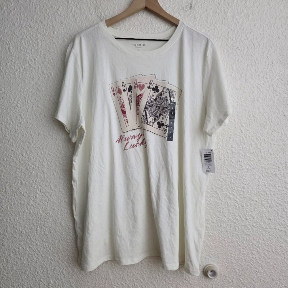 Torrid Lucky Queen Classic Fit Tee Women's Plus Size 2X New With Tags